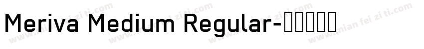 Meriva Medium Regular字体转换